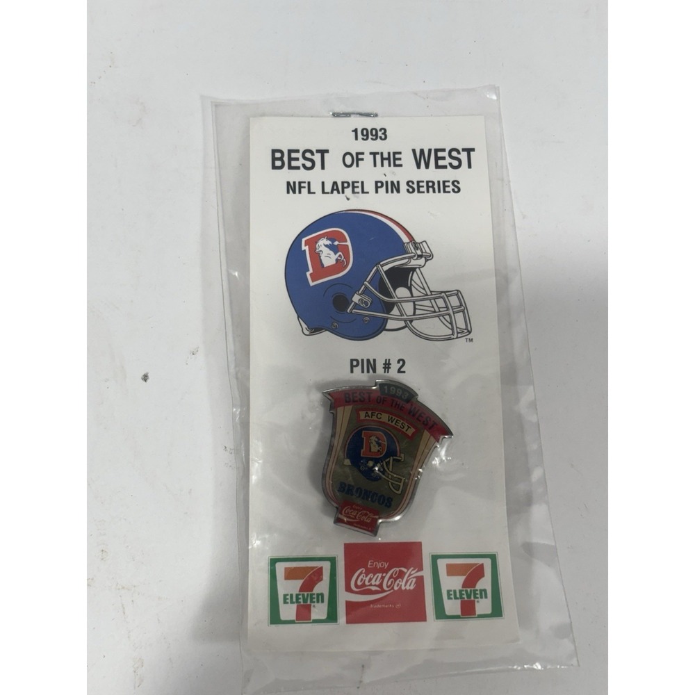 1993 NFL Best of the West Lapel Pin Series COCA-COLA 7/11 Set Of 9 Football - Picture 10 of 11